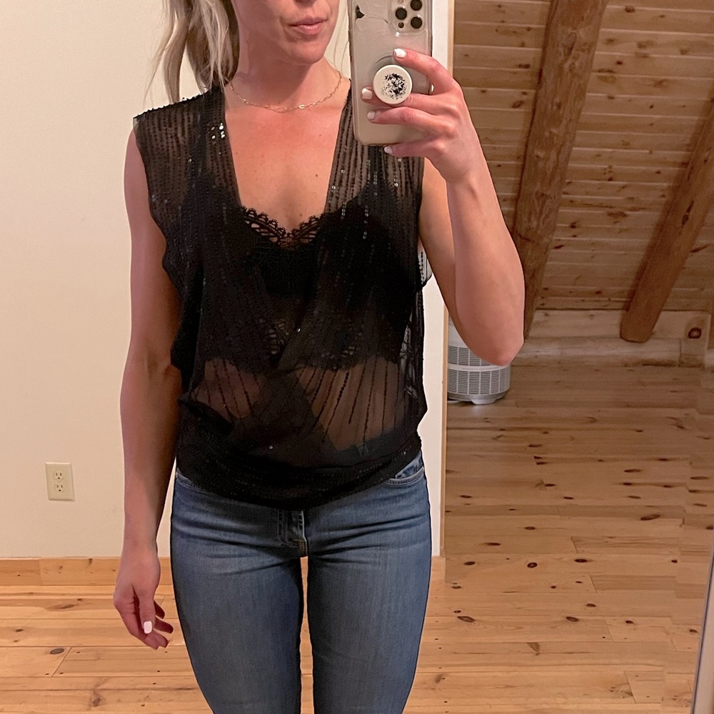 BCBG sequined tank